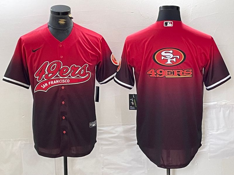 Men San Francisco 49ers Blank Red Joint Name 2024 Nike Limited NFL Jersey style 3